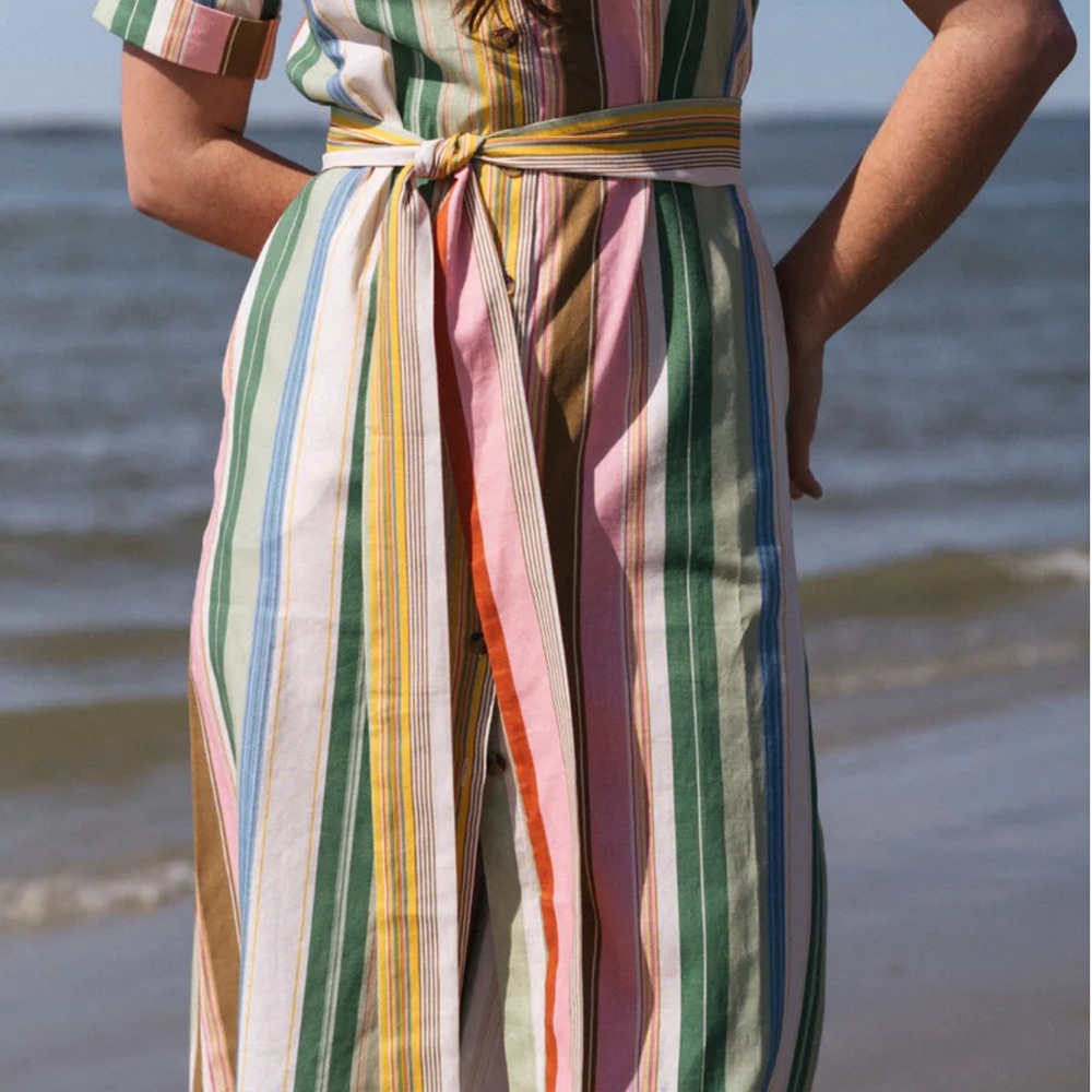 Parterre Banks Dress In Dolce Stripe Iridian